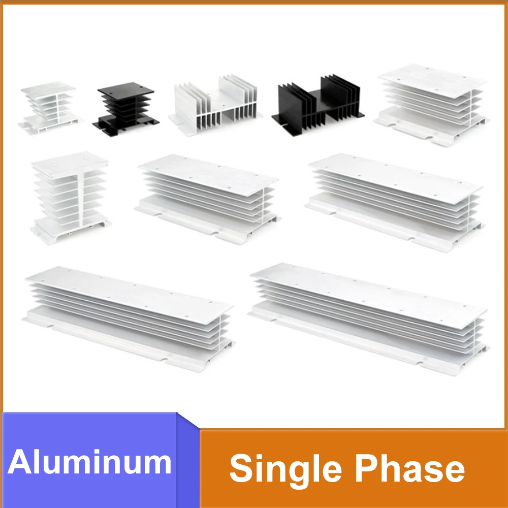 10-40A 10-60A Single Phase SSR Aluminum Heat Sink Solid State Relay Cooling Base Radiator