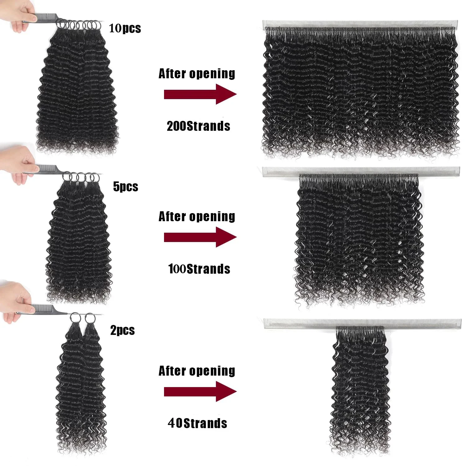Ekstensi Rambut Kepang Pre-Sep - Feather Hair Extension ulasan dan harga
