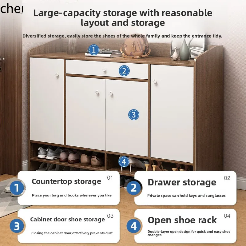 PYH Shoe for Home Entrance, Large Capacity , Simple Indoor Storage, Small Apartment Storage Cabinet, Shoe Rack