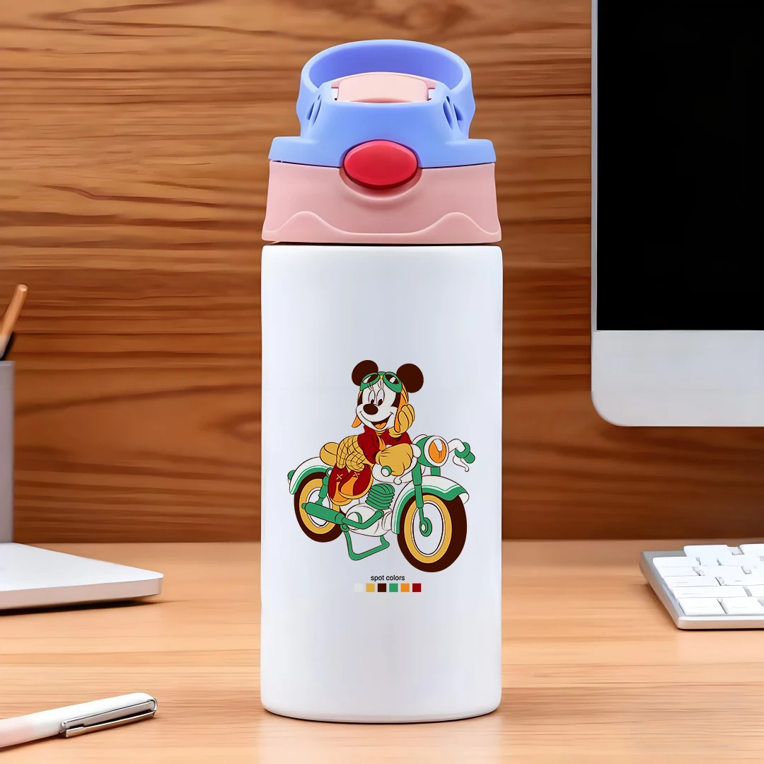 

Disney Mickey Mouse cartoon motorcycle helmet goggles red jacket with yellow plaid pants 304 stainless steel cartoon stra