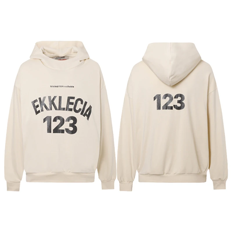 Light Color RRR123 Hoodie High Quality Casual Pattern Printing Autumn Outdoor Hoody Sweatshirts Unisex