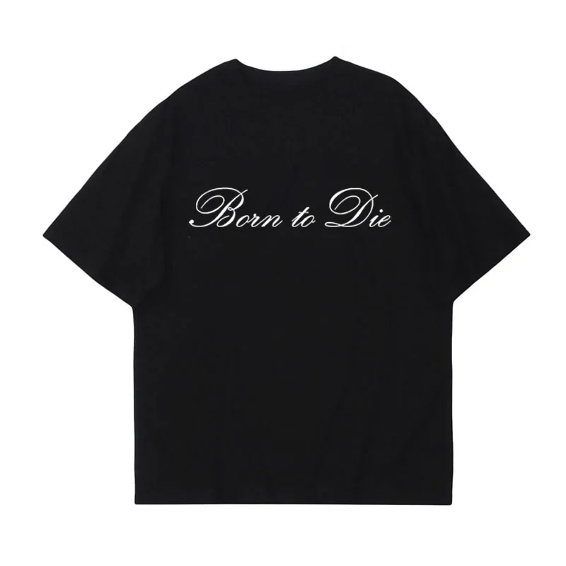 

Harajuku Aesthetics Punk Letter Print Y2K Хлопковая футболка Хип-хоп Уличная футболка унисекс Модный топ с короткими рукавами в стиле гот High Street