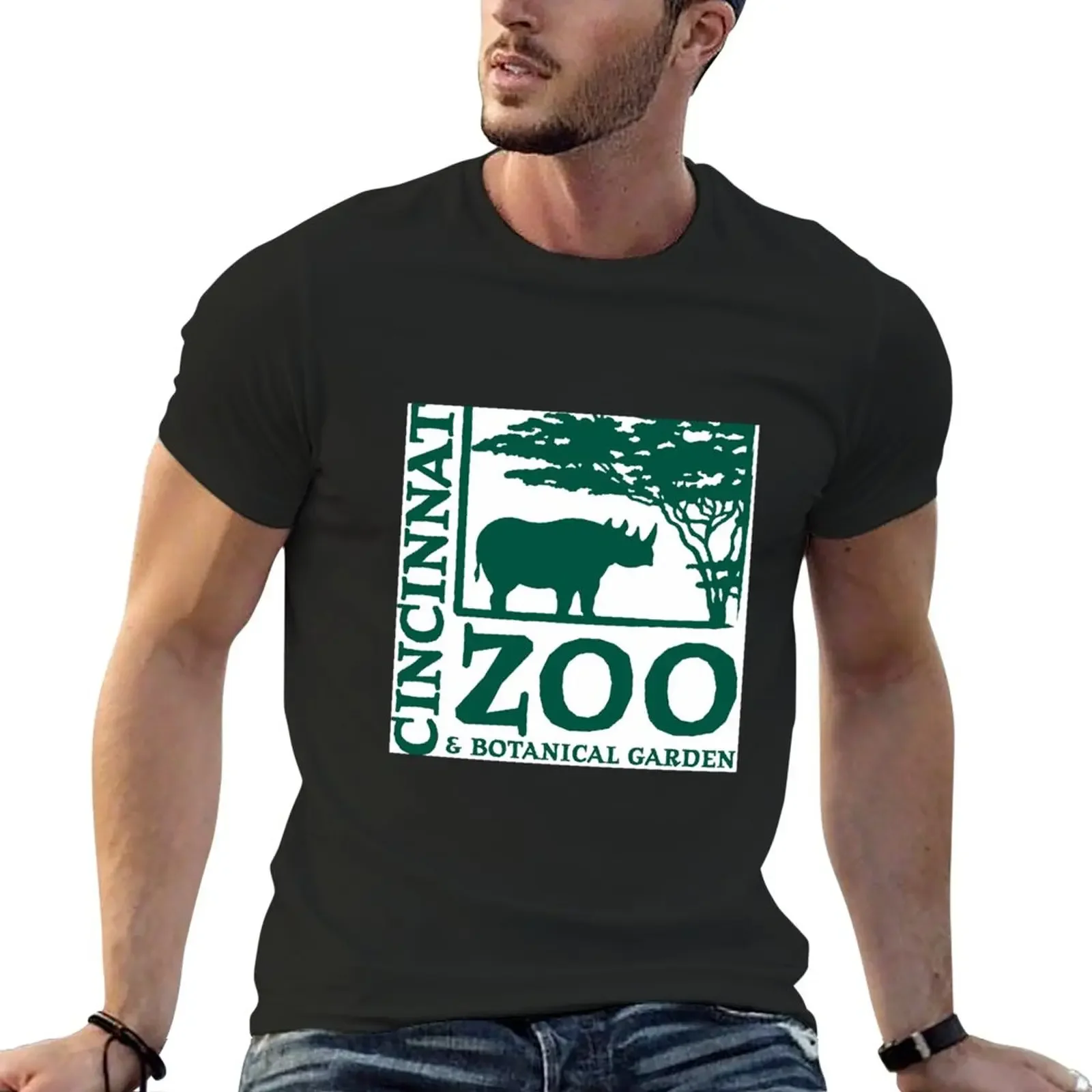 

City Zoo Sticker T-Shirt boys animal print blanks vintage clothes workout shirts for men