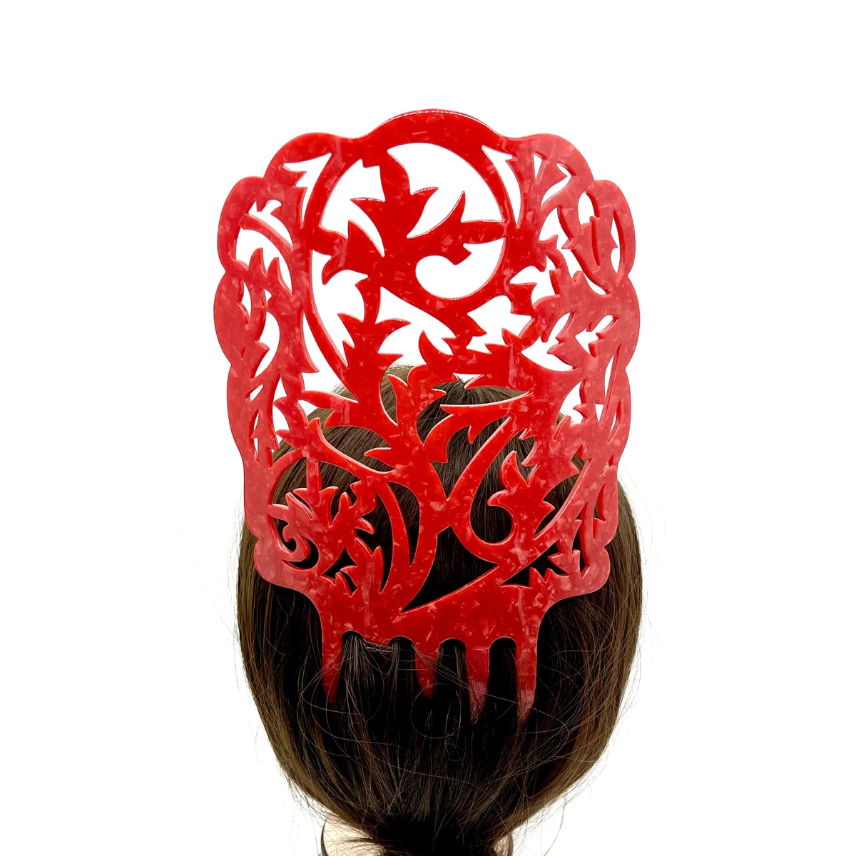 Vintage High Hair Combs Colorful Acetate Hair Accessories Faux Tortoise shell Hair clips Women jewelry gift