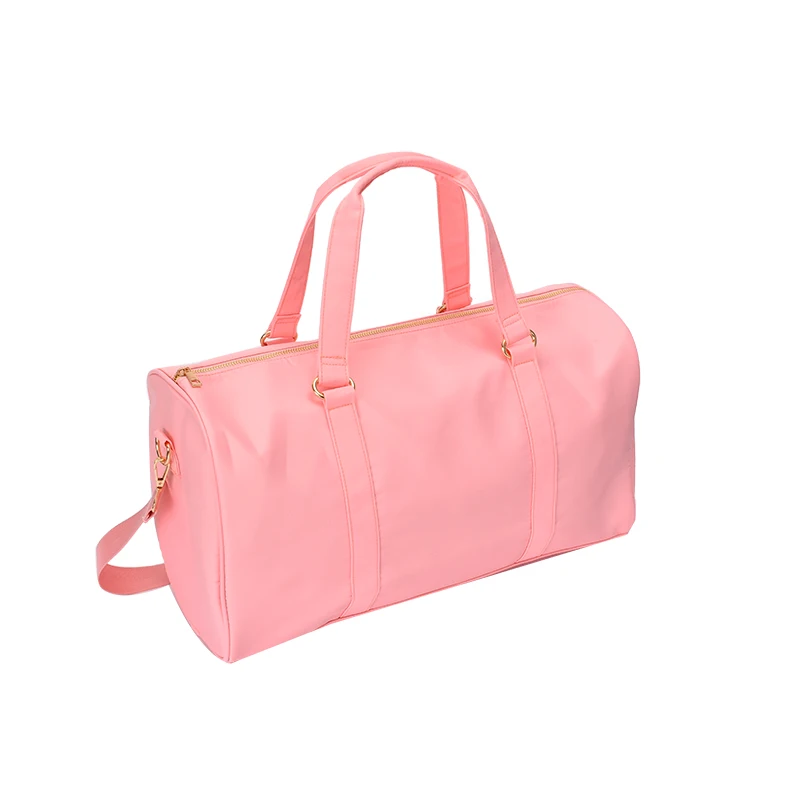 Large Capacity Travel Tote Bags Women Nylon Travel Handbag Men Sports Shoulder Bag Pink Waterproof Travel Duffle Fitness Bag