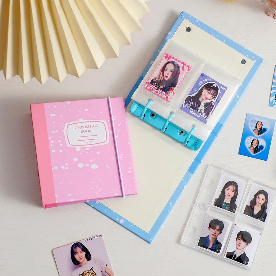 IFFVGX A8 Kpop Binder Photocard Holder Photo Album 1/2/3 Inch Idol Cards Collect Book Mini Pictures Storage Instax Album Cover