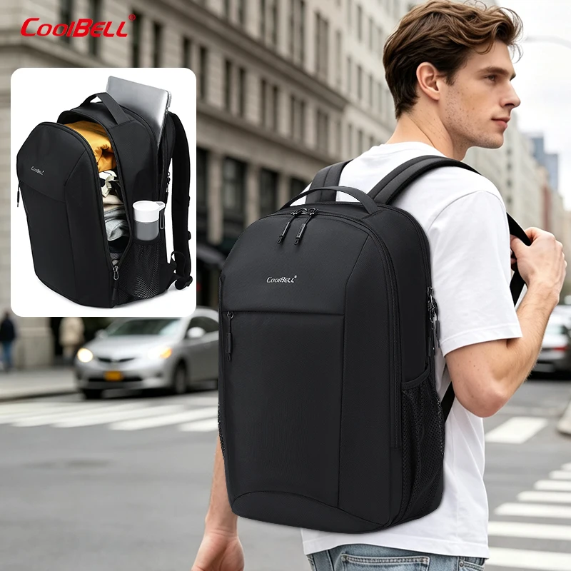 Men's 15 Inch Laptop Backpack with Shock Proof Padded Computer Compartment Large Capacity Waterproof Travel Business Backpack