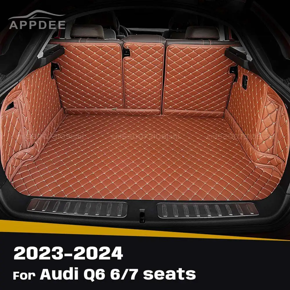 

Для Audi Q6 6/7-seat 2023-2024 автоматический коврик для багажника с полным покрытием, автомобильный защитный коврик, грузовой вкладыш, аксессуары для интерьера