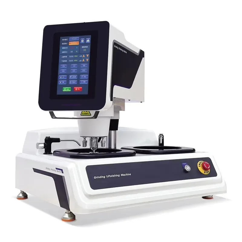 Automatic PLC System Metallographic Specimen Grinding and Polishing Machine With 2 Discs