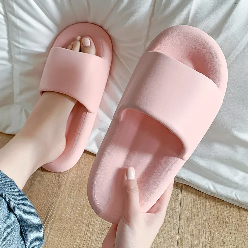 Thick Sole Slippers Women Men Couples Soft Platform Summer Beach Sandals New EVA Comfort Slides Home Bathroom Non Slip Shoes