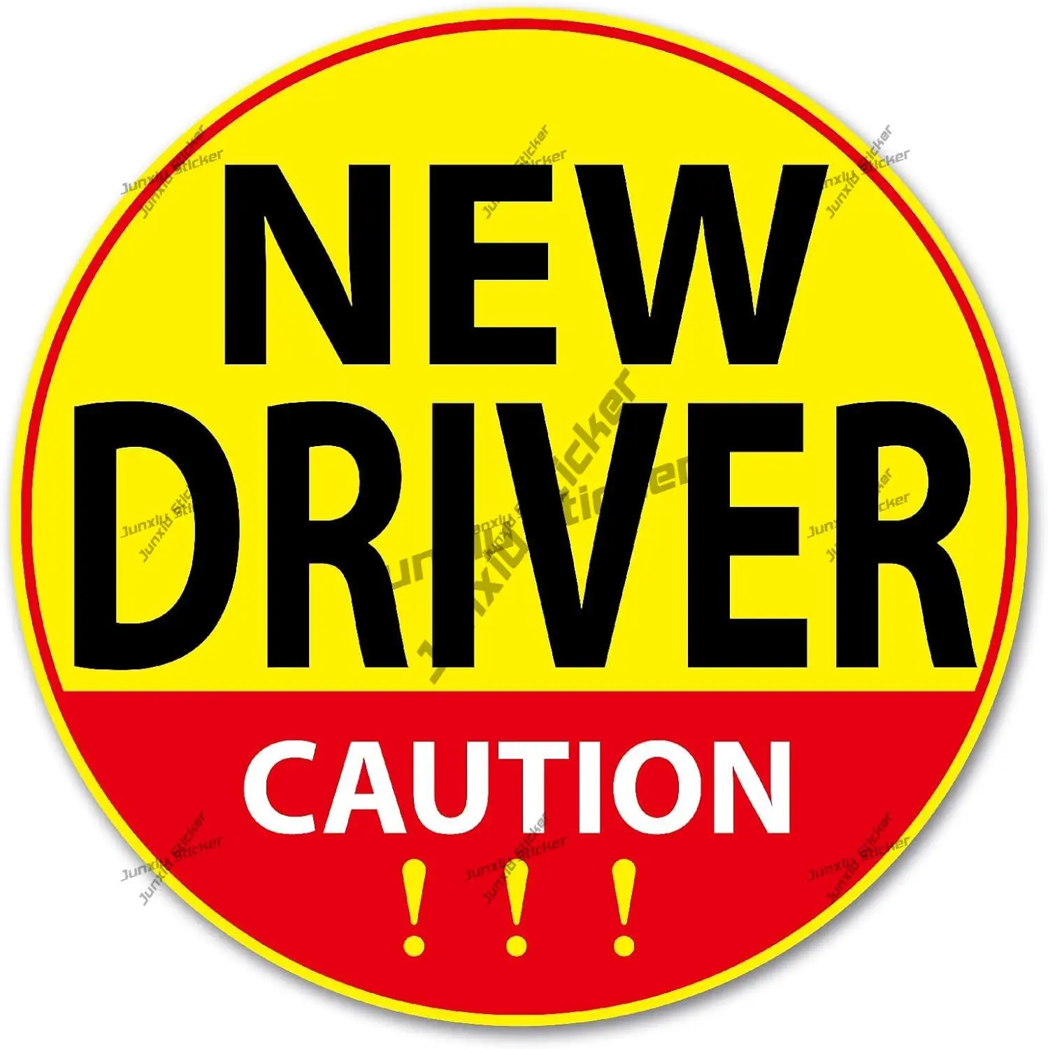 Caution Car Sticker New Student Driver Decal Round Sign Gift for Beginner Teen Rookie Novice Driver Vehicle Sticker Accessories