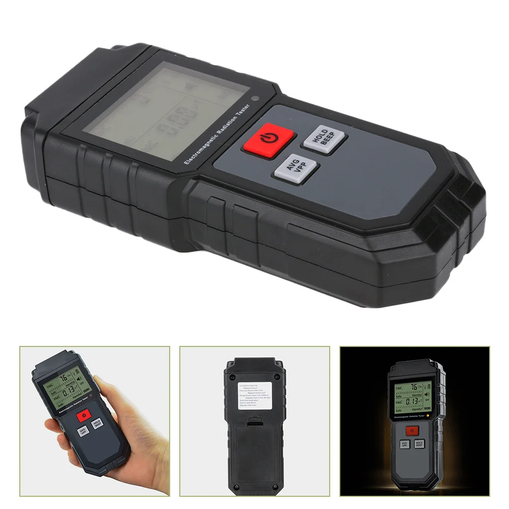 

Radiation Digital Emf Meter Lcd Display -Slip Sound Light Alarm For Electric Magnetic Field