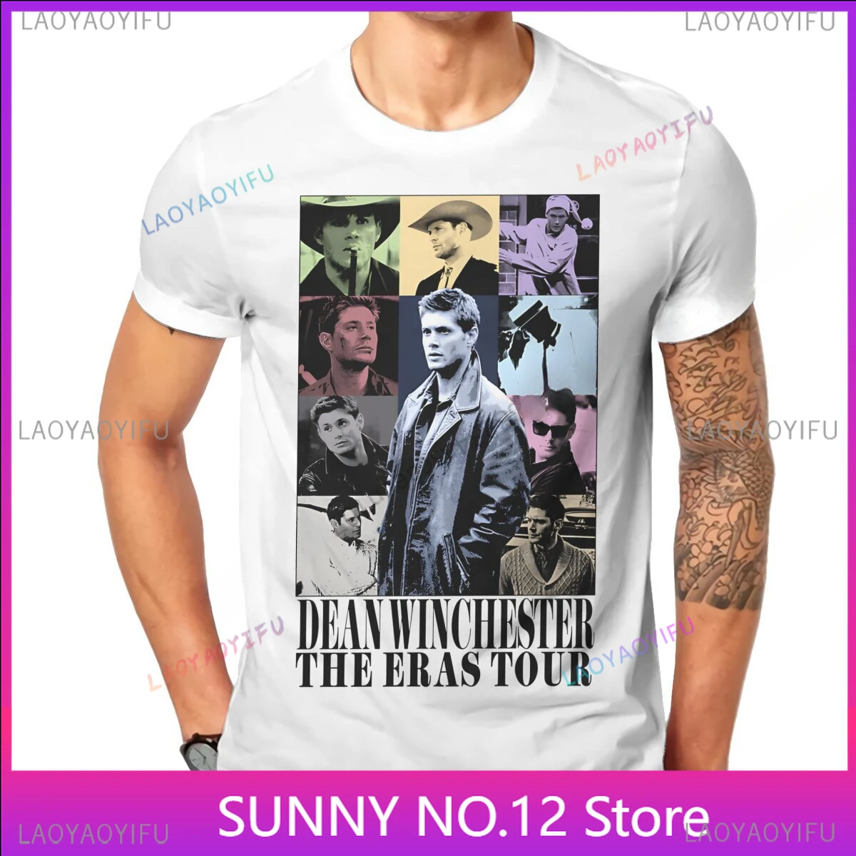 Fashion Dean Winchester Supernatural Men T Shirt O-Neck Tops Popular Customized Tee