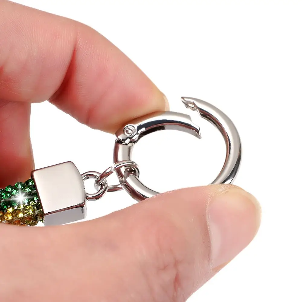 Glitter Bright Bling Bling Keychain Diamond Crystal Anti-lost Rope Chain Straps Rhinestone Phone Lanyard Hanging Cord