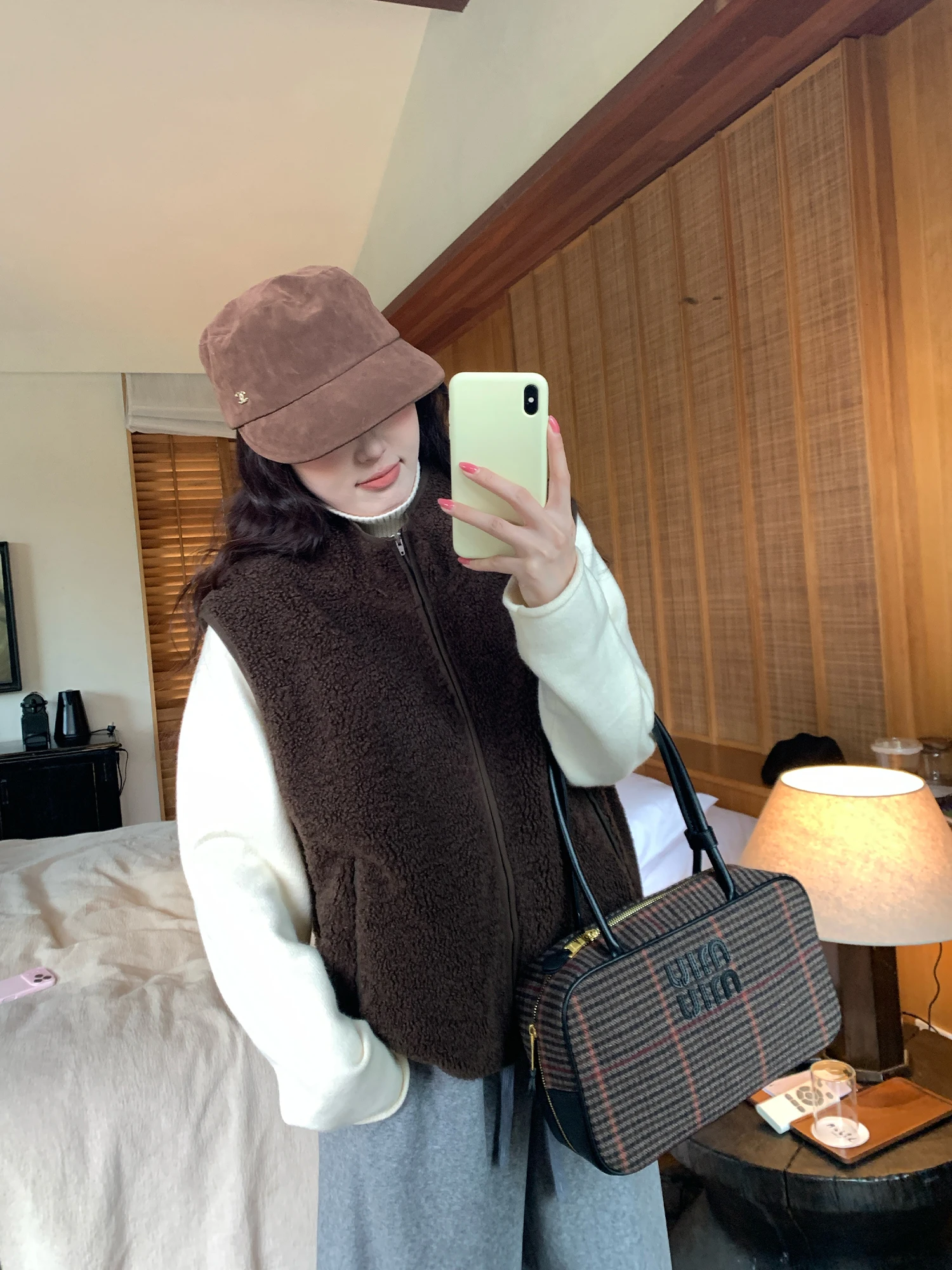 

NAZ Large Size Winter Faion Loose Fce Stand Collar Lazy Casual Versatile Vest Jaet Women's Commute Sle Zipper Closure