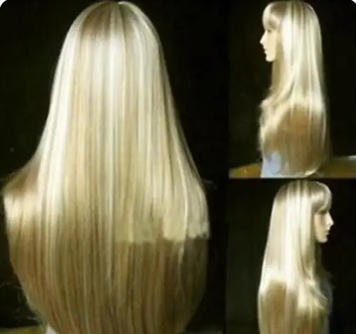 Beautiful Fashion long mixed blonde straight hair wig