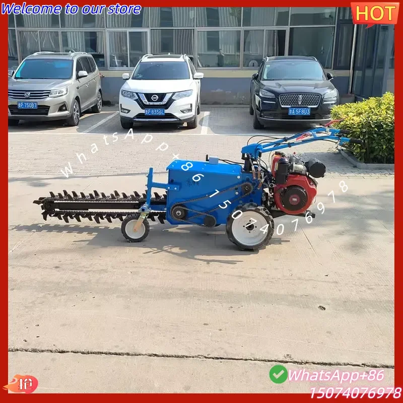 2026 High-quality Handheld Chain Trencher Low Fuel Consumption Slip Handle Easy Maintenance Walk Behind Chain Ditching