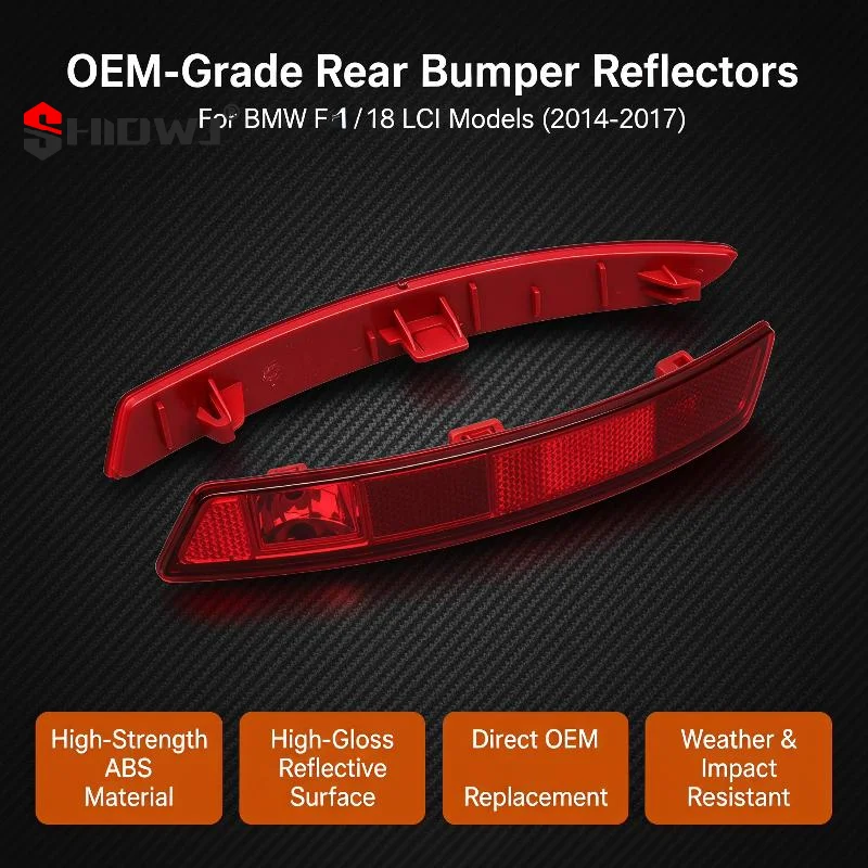 For 2014 To 2017 F10 F18 Auto Replacement Parts Red Rear Bumper Reflector With High Visibility And Easy Installation