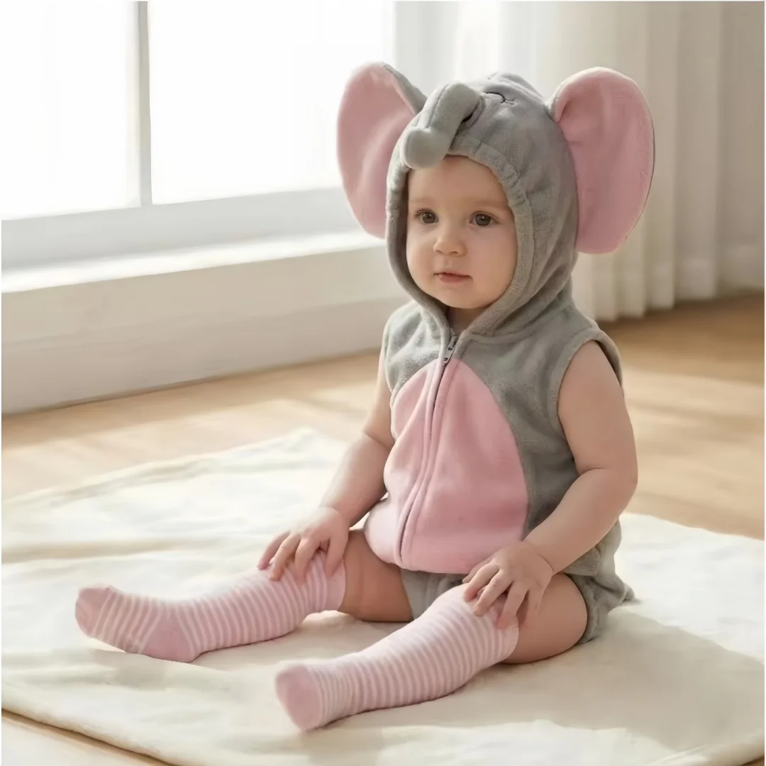 2pcs/set Carnival Spring Baby Rompers Hooded Fleece Toddler Infant Clothes Overall Bodysuits Jumpsuit Costume For Kids Girl Boy