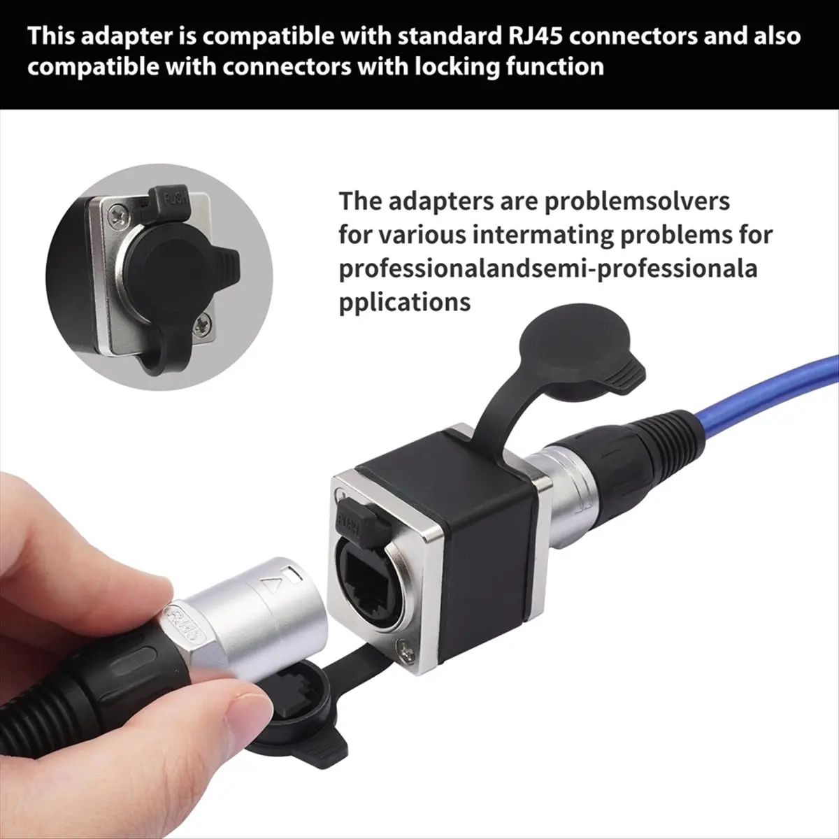 AA19 RJ45 Feedthrough Coupler,RJ45 Network Female Straight Coupler Converter Ethernet Extension Adapter