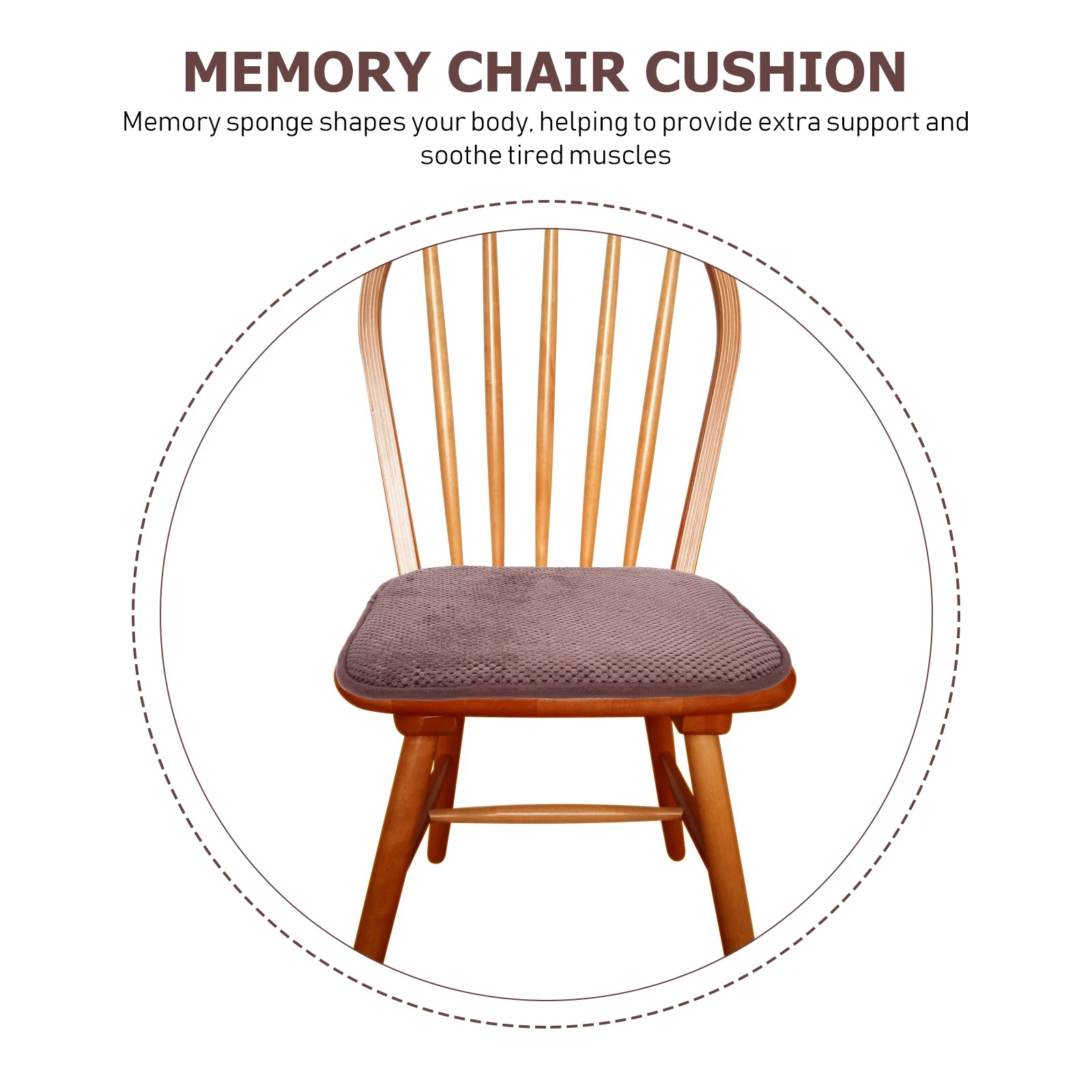 

Memory Foam Seat Cushion Slow Rebound Comfortable Butt Pad Polyester Chair Cushion Portable Office Dining Table Chair Cover