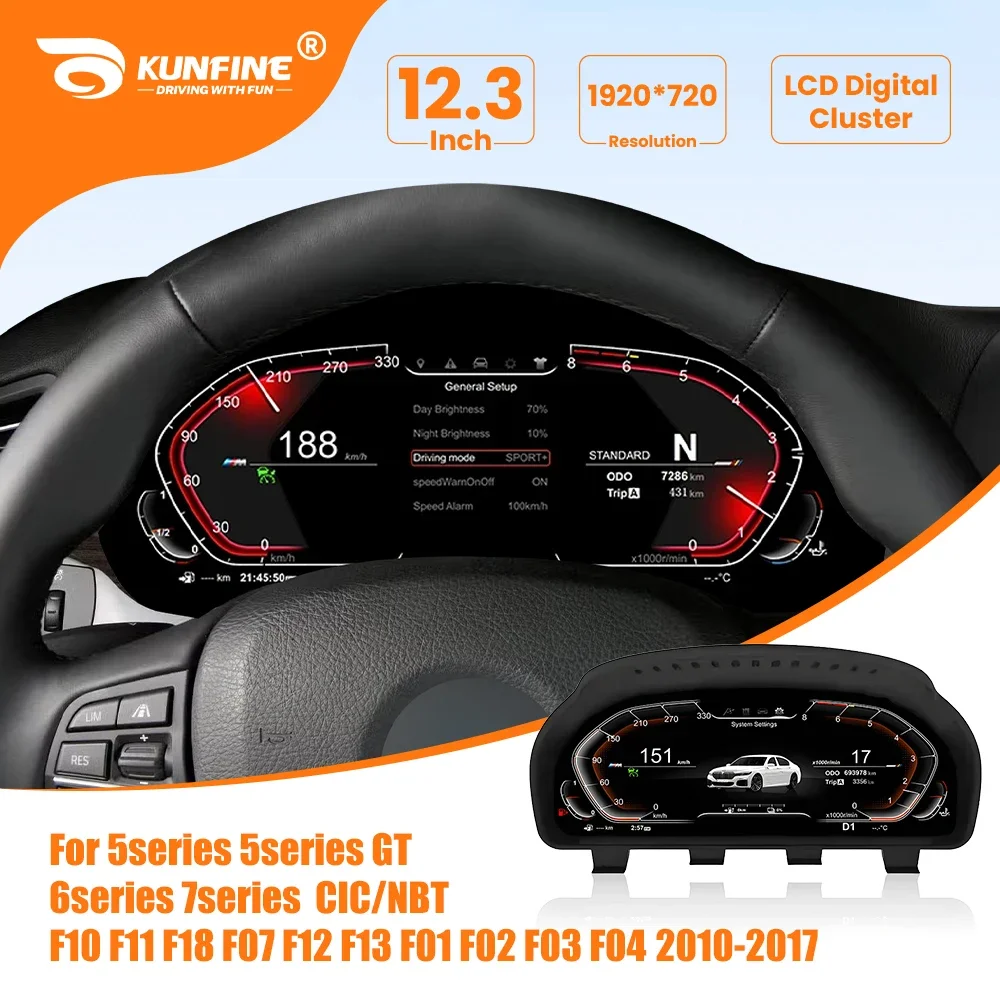 LCD Digital Instrument Cluster For BMW 5 6 7 Series F01 F02 F03 F06 F10 Speedometer Virtual Instrument Panel Cockpit Dashboard
