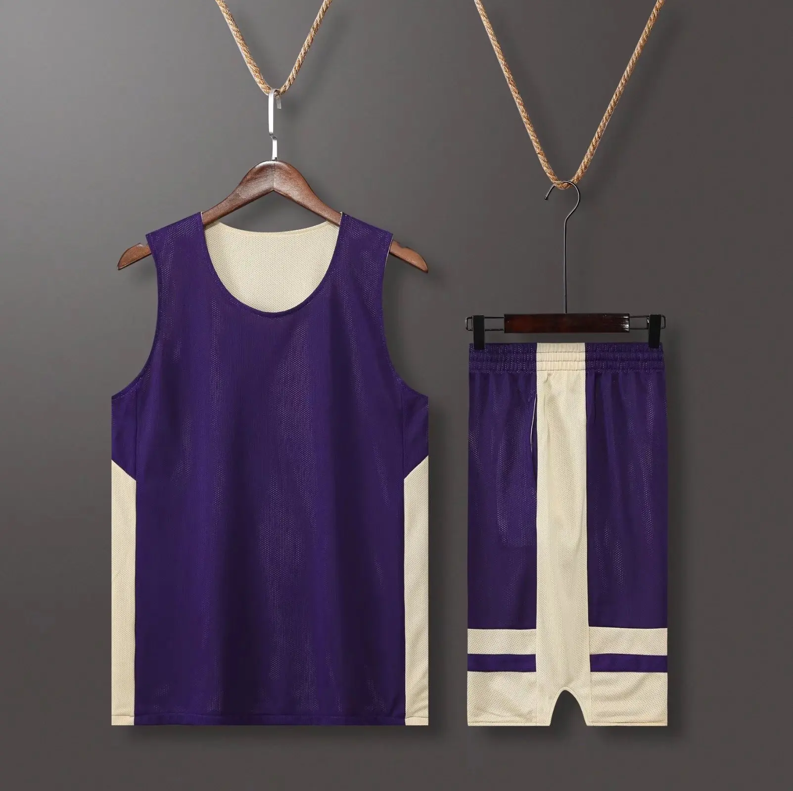 2023 New Double-sided Round Neck Basketball Suit Designer de Roupas Masculinas Ternos para Homens Ropa Para Hombre Roupas Masculinas