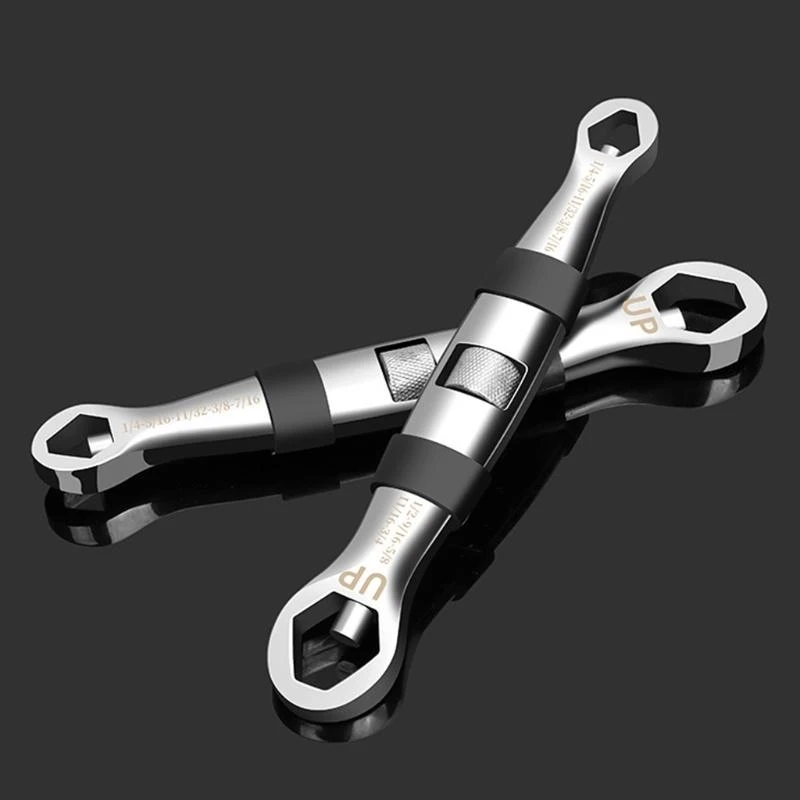 E06B Universal Double Torx Llave 23-In-1 Multi-funcional Function Functable Pocket Tool 1/4 pulgadas 3/4 pulgadas 7 mm 19