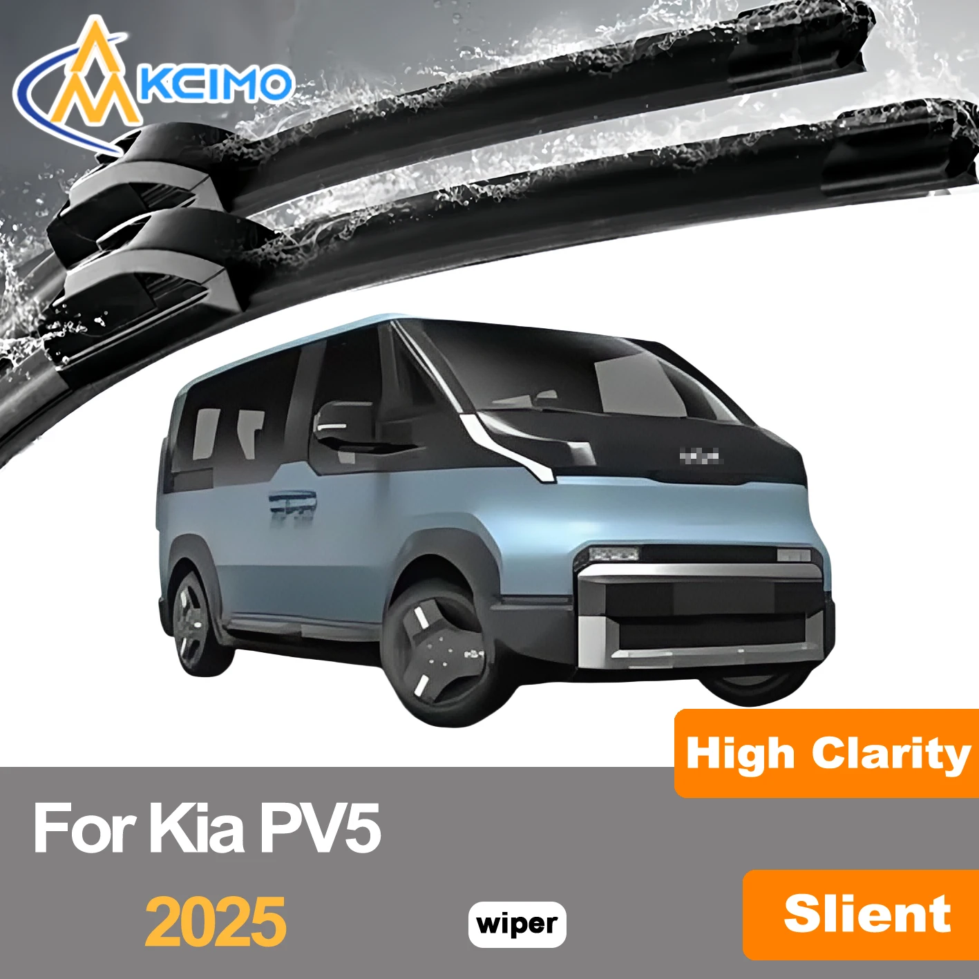 

2-Pack Windshield Wipers Blades For Kia PV5 2025 Front Wiper Blade Replacement Exact Fit All Weather Rubber