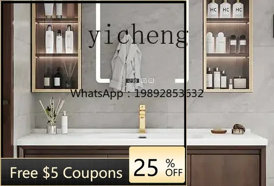 

Solid Wood Bathroom Cabinet 75cm/85cm/95cm/105cm/115cm/125 Ceramic Whole Washbin Wash Basin