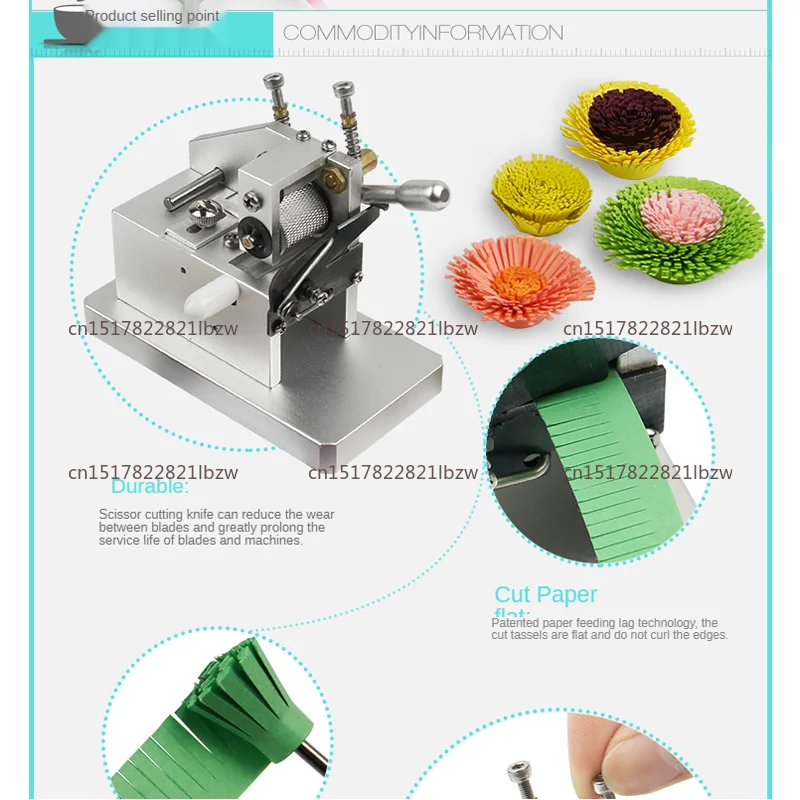 Manual Paper Quilling Machine Tassel Paper Craft 3D Handmade Color Paper Cutting Roller Flower Making Tool