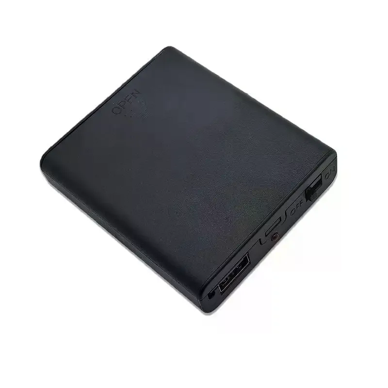4 Slots AA Battery Holder No.5 Battery Case With Power Switch and USB Female Socket Indicator Light AA Battery Box