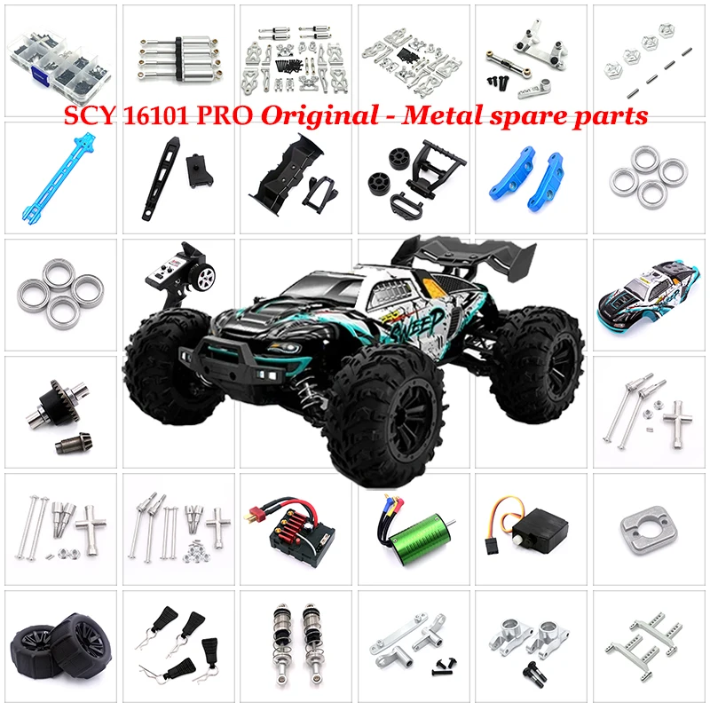 Eje de transmisión de engranaje de Motor sin escobillas, piezas de actualización de Metal sin escobillas, accesorios SCY 16101, 16102, 16103, 16201, 16101PRO, 16102PRO