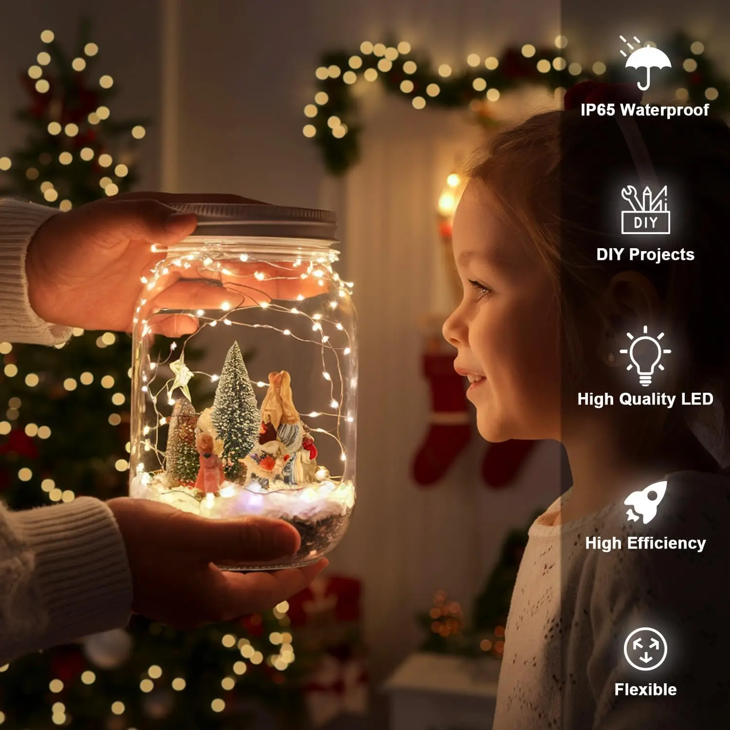 2M 20LED String Fairy Lights Battery Powerd Garland With 8 Modes Waterprrof Festoon For Garden Wedding Christmas Tree Decor