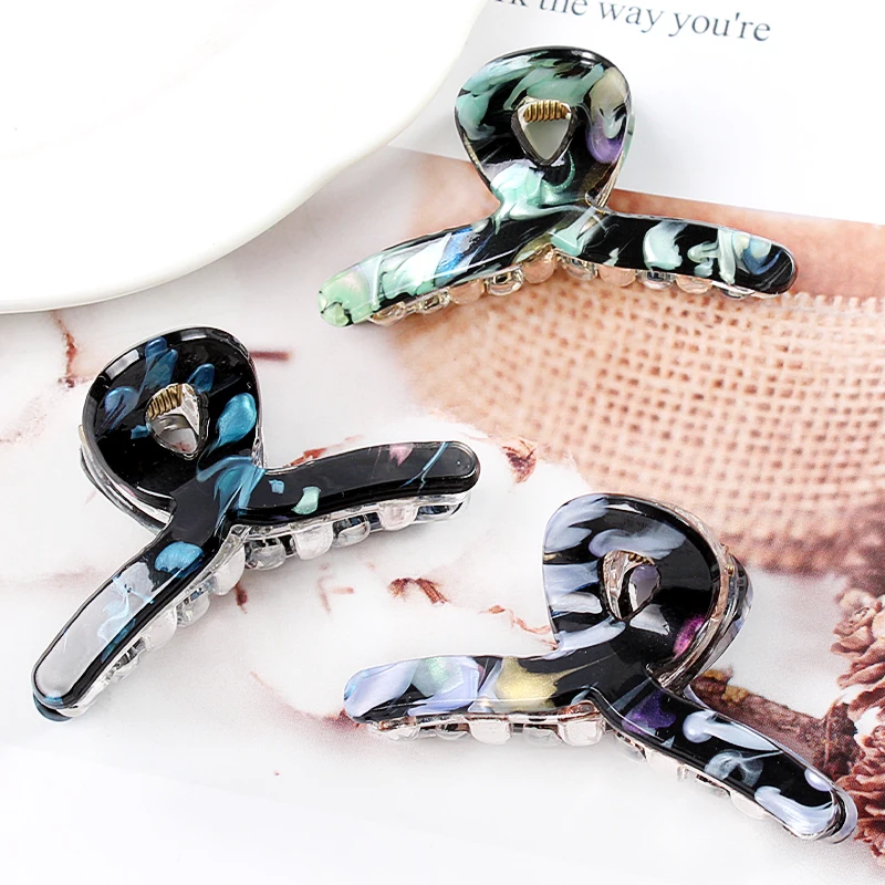 Fashion Acetate Women\'s Hair Clips Cross Crab Claws Girls Kids Mini Barrettes Hairpin Korea Hair Accessories