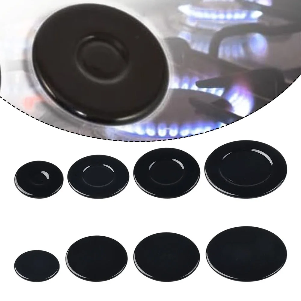 4 Pcs Cooker Hob Gas Burner Cap Round Non-stick BBQ Grill Mat For Medium Gas Cookers Burner Covers Cooking Grilling Sheet Parts