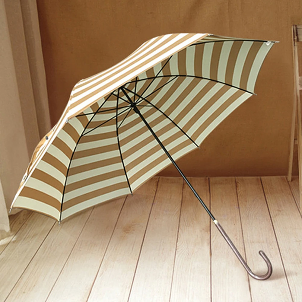 Long Handle Striped Pagoda Umbrella Strong Windproof-rain Colorful Large Umbrellas Wave Point Parasol Umbrella for Women