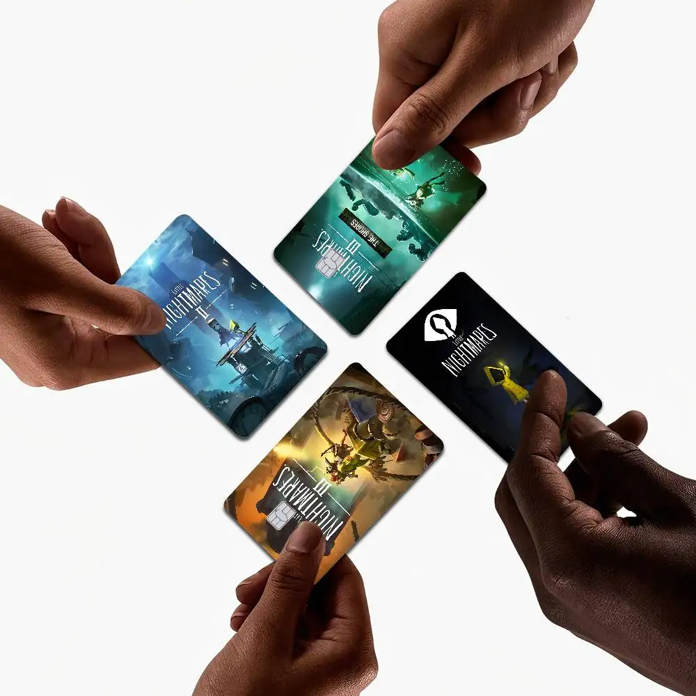 Game L-Little Nightmares Anime Spend or Save Funny Shell On Off Ultra Thin No Fade Sticker Skin Cover Film for Debit Credit Card