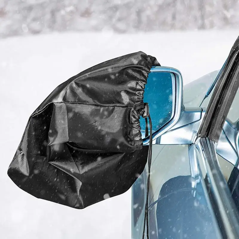 Mirror Snow Cover Drawstring Mirror Shield For Protection Windproof Universal Car Exterior Accessories Rearview Snow Cover Guard