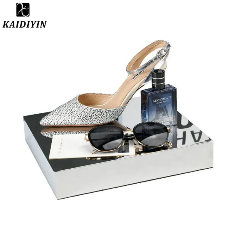 Picture 5: custom.New Arrival Stainless Steel Display Rack Shoe Racks Store Display Mirror Surface Handbag Rack Display