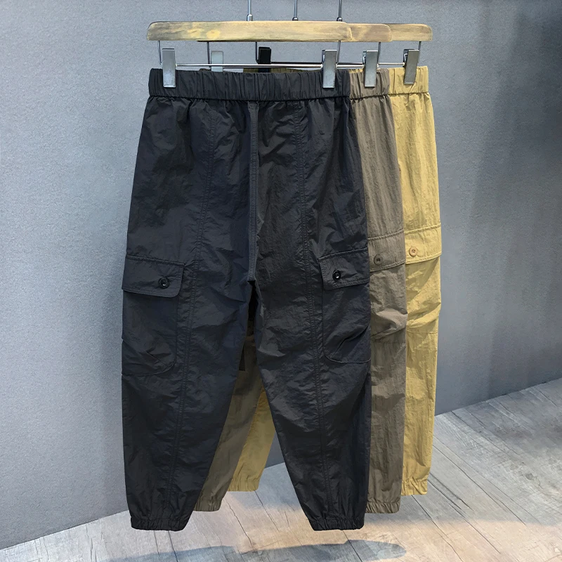 

Men's Trendy Work Pants Casual Ankle Tied with Multiple Pockets Durable Luxury Style Suitable for Young People to Wear out