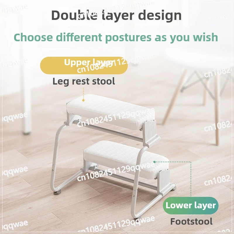 Ergonomic Adjustable Foot Rest Stool - Anti-Slip Office Footrest Pregnancy Safe Floor Pedal for Home/Work Desk Comfort