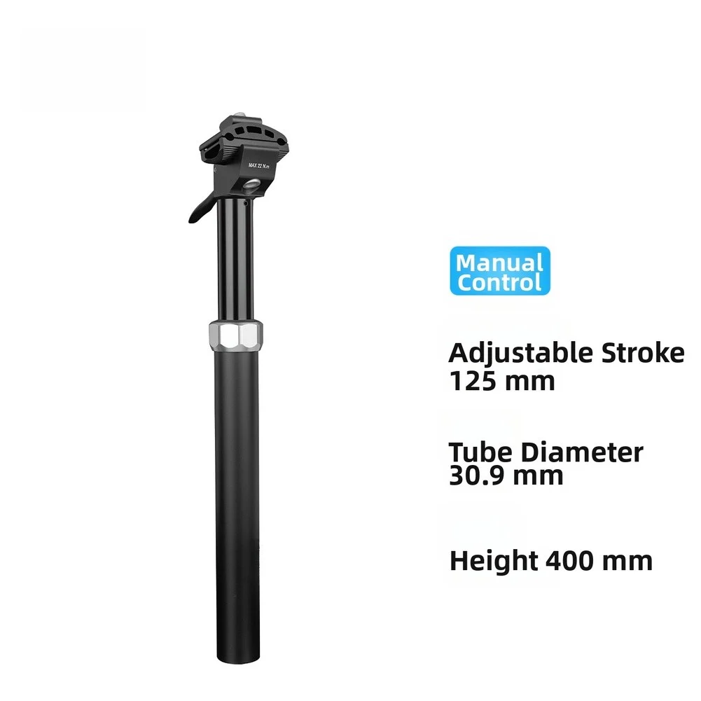 Adjustable Hydraulic Dropper Seat Post 125mm Travel Manual Cable Control Aluminum Alloy 27.2 30.9 31.6mm For Mountain Road Bike