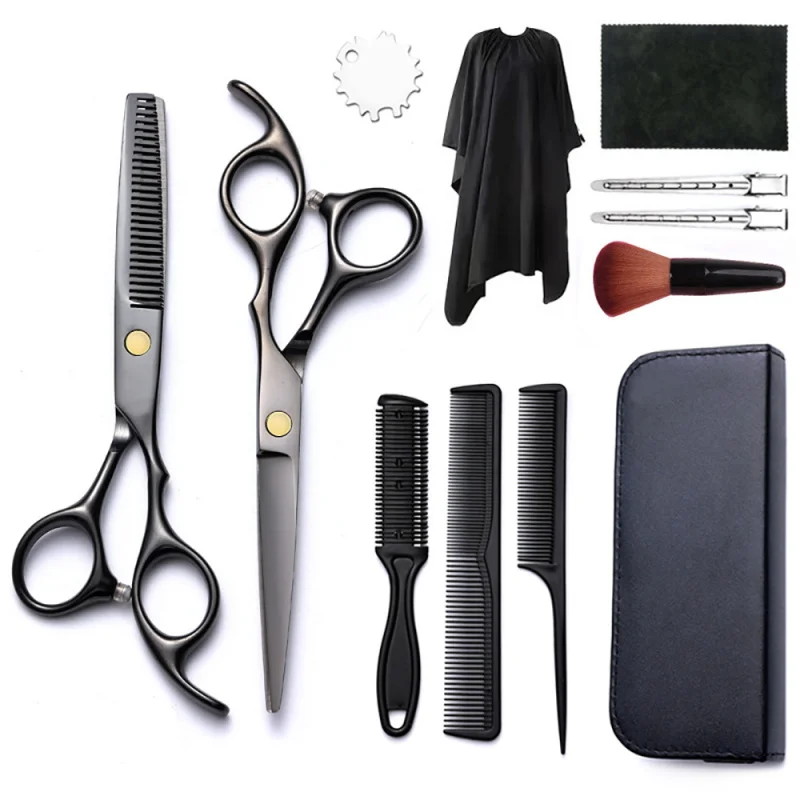 Barber Professional Hairdressing Scissors Flat and Tooth Scissors Thinning Shear Household Scissors Hairdressing Scissors Suit