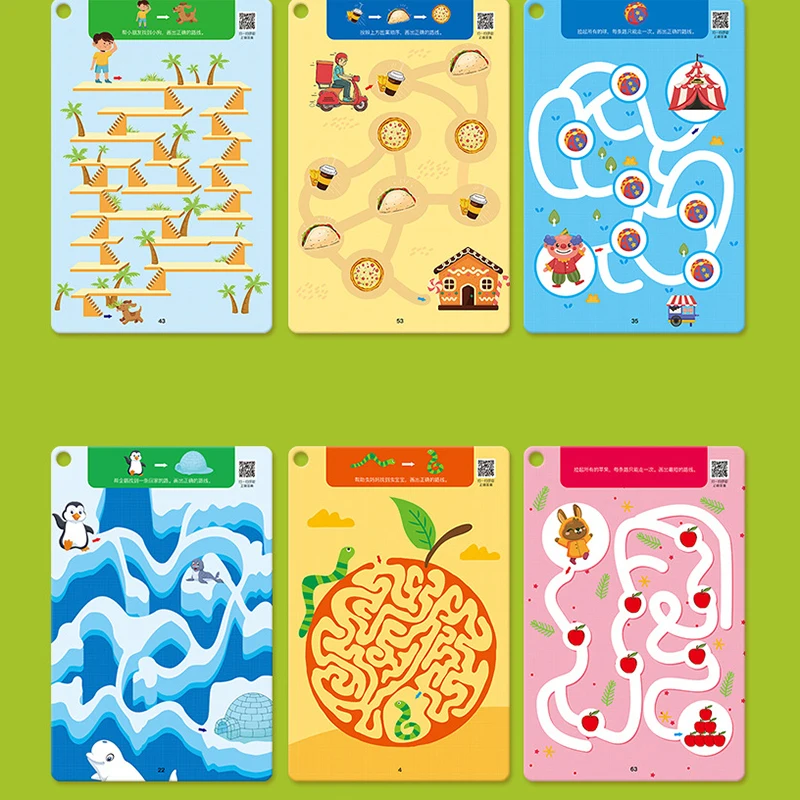 ความเข้มข้นหนังสือการฝึกอบรมReusable Practice CopybookปากกาควบคุมการฝึกอบรมMontessoriสําหรับหนังสือการศึกษาเด็กความเข้มข้นเขาวงกต