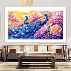 Peacocks 11CT 9CT CT DIY Chinese Kits Embroidery Pattern Printed Stampe Cross Stitch Cotton-thread Landscape