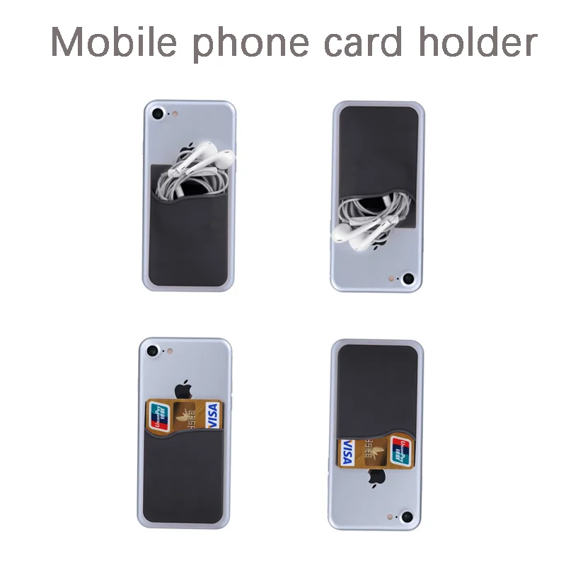 2 Stück selbstklebende, universelle Handy-Kartenaufkleber, Silikon-Kartenhülle, Kartenschicht, bietet Platz für verschiedene Karten und kleine Gegenstände – Detail 6