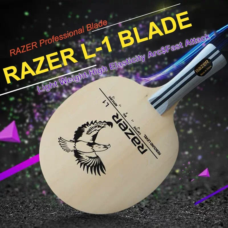 RAZER L-1 L-2 Table Tennis Blade 5-ply Pure Wood  5 Wood+ 2 Carbon Loop Attack Lightweight Racket for Beginner Children Training