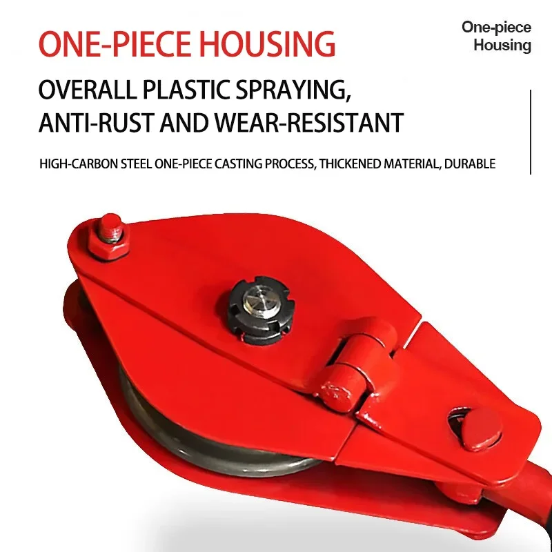 0.5-3T Heavy Lifting Tackle Pulley Open Single Wheel Movable Snatch Block Pulley Hook Lifting Bearing Industry