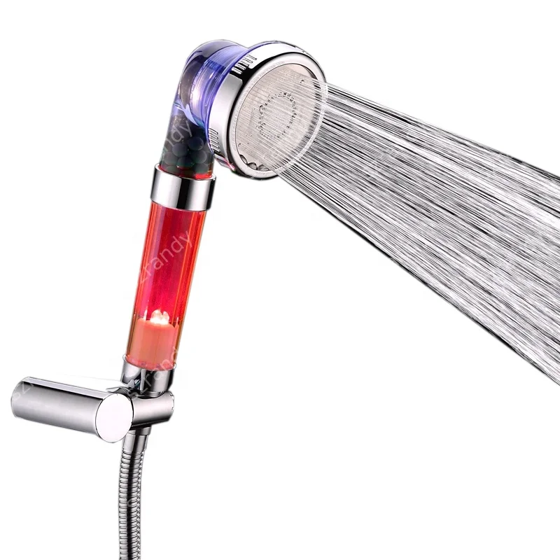 

Bathroom Portable Water Saving Waterfall Shower Head with Light
